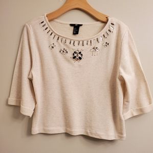 H&M Jeweled Blouse